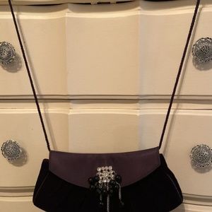 Kate Landry Purple Velvet evening clutch purse